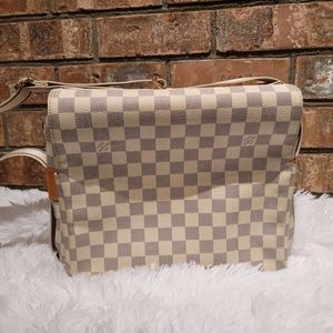 LV Naviglio Messenger Bag in Damier Azur